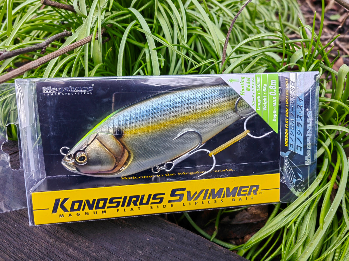 Megabass KONOSIRUS SWIMMER (F) 150 mm 68 g — WAGIN KONOSHIRO INDICATOR — zdjęcie 3