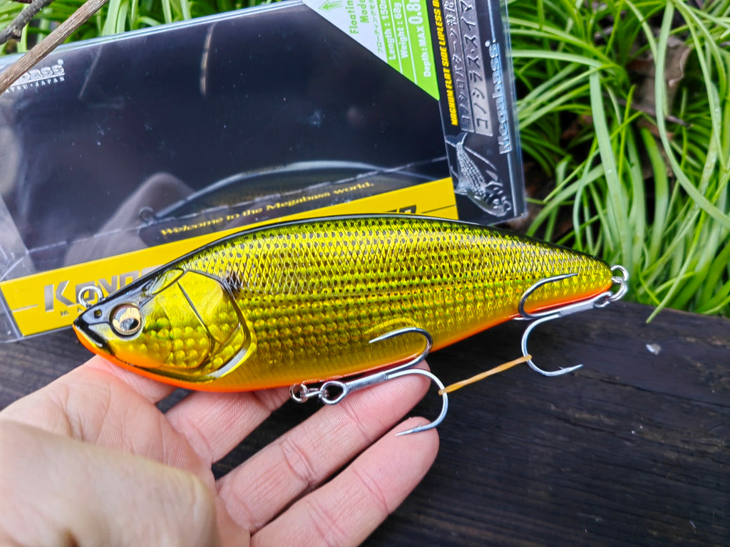 Megabass KONOSIRUS SWIMMER (F) 150 mm 68 g — GG GOLD KONOSHIRO — zdjęcie główne