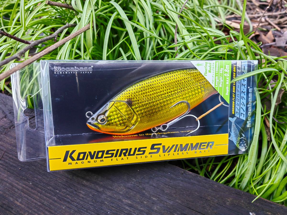 Megabass KONOSIRUS SWIMMER (F) 150 mm 68 g — GG GOLD KONOSHIRO — zdjęcie 3