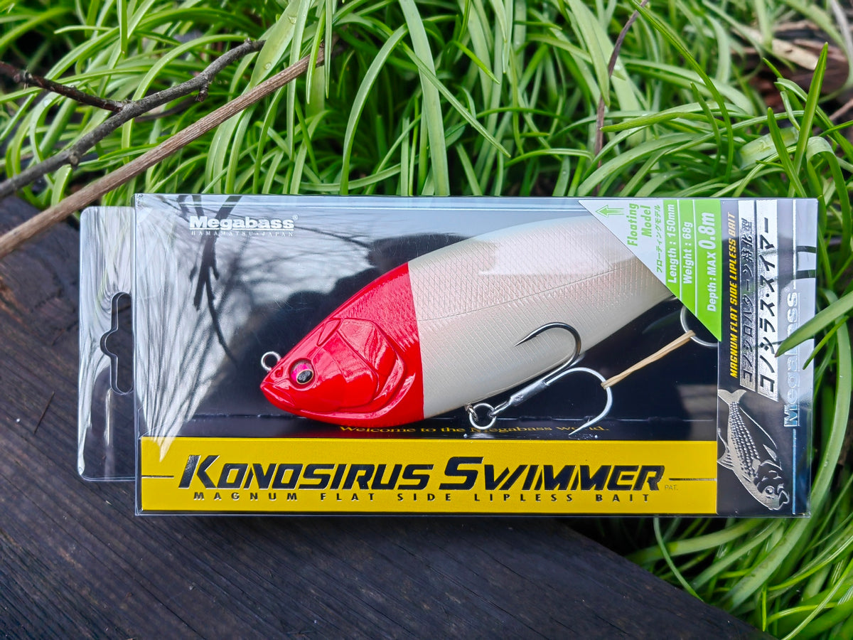 Megabass KONOSIRUS SWIMMER (F) 150 mm 68 g — PM RED HEAD — zdjęcie 3