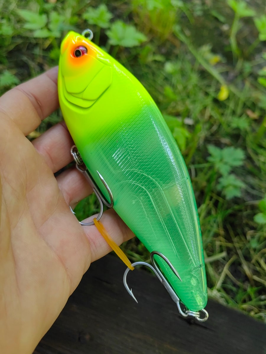 Megabass KONOSIRUS SWIMMER (F) 150 mm 68 g — GHOST LIME CHART HEAD — zdjęcie 3