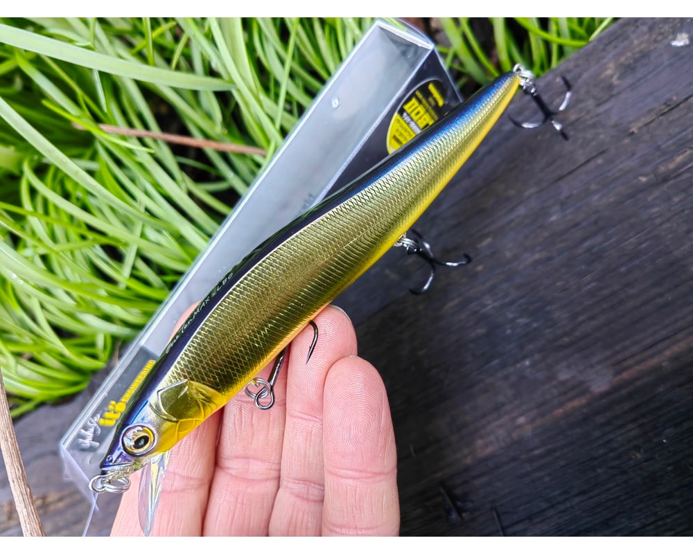 Megabass VISION ONETEN MAX LBO 135 mm — #05 M CHAMPAGNE KINKURO — zdjęcie 2