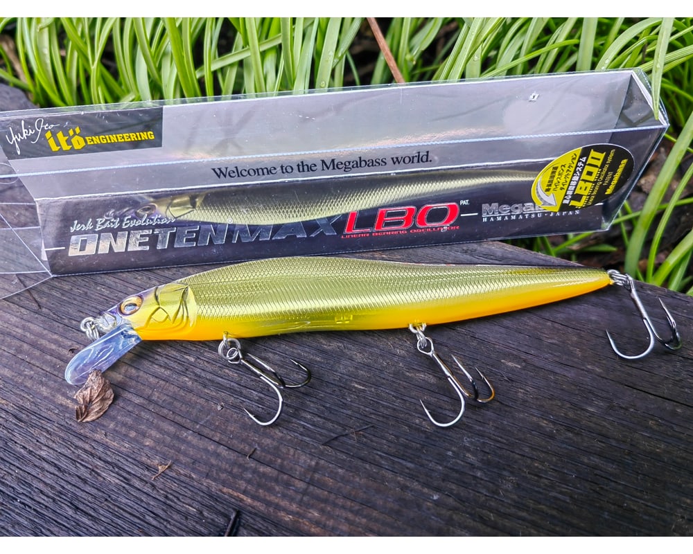 Megabass VISION ONETEN MAX LBO 135 mm — #05 M CHAMPAGNE KINKURO — zdjęcie 3