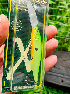 Megabass X-NANAHAN+2 75 mm 7 g — MAT CHART LIME