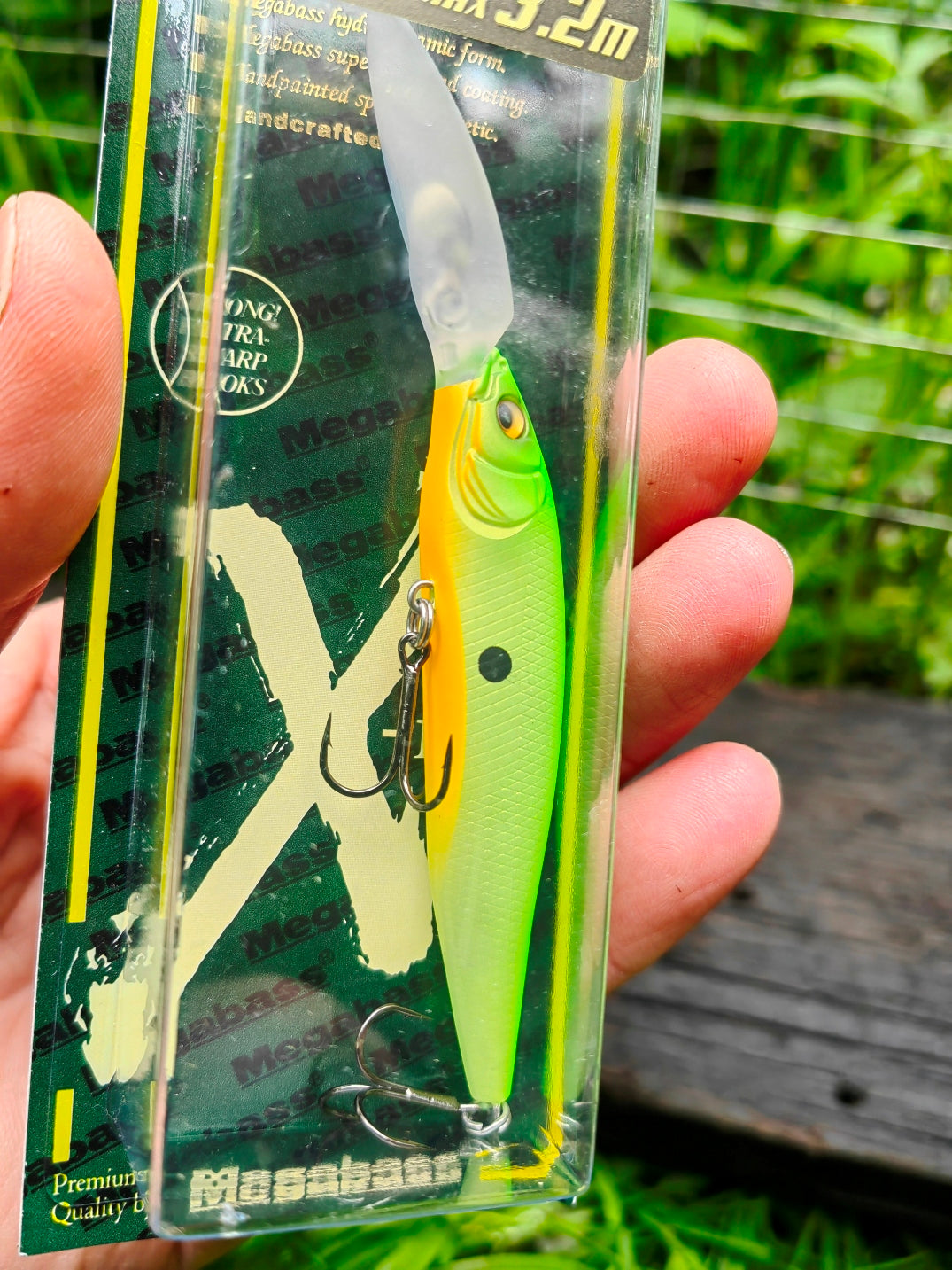 Megabass X-NANAHAN+2 75 mm 7 g — MAT CHART LIME — zdjęcie główne