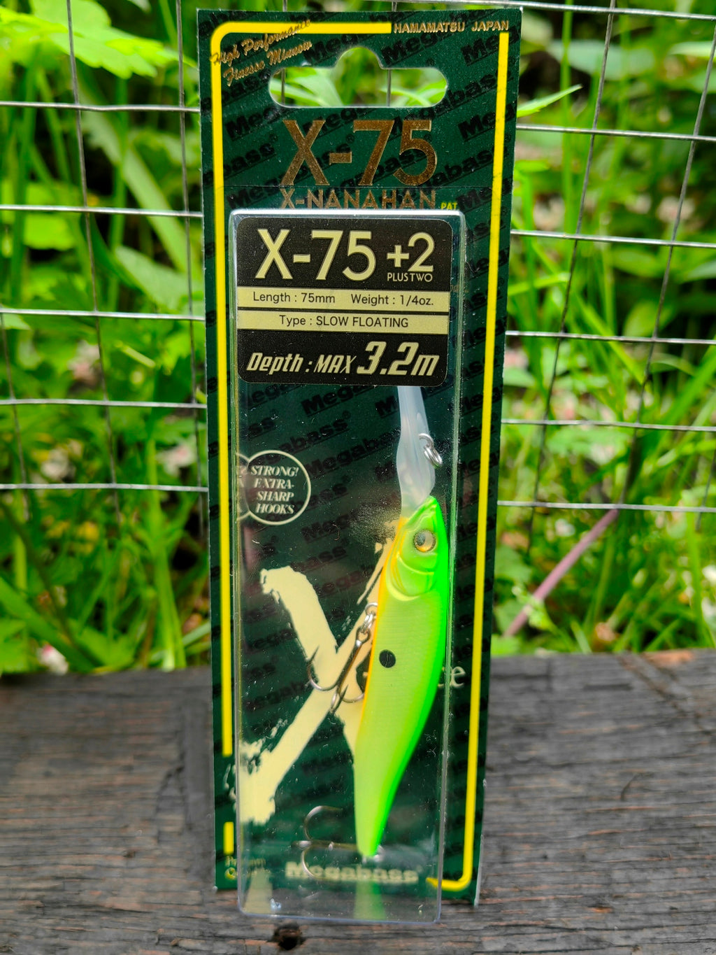 Megabass X-NANAHAN+2 75 mm 7 g — MAT CHART LIME — zdjęcie 2