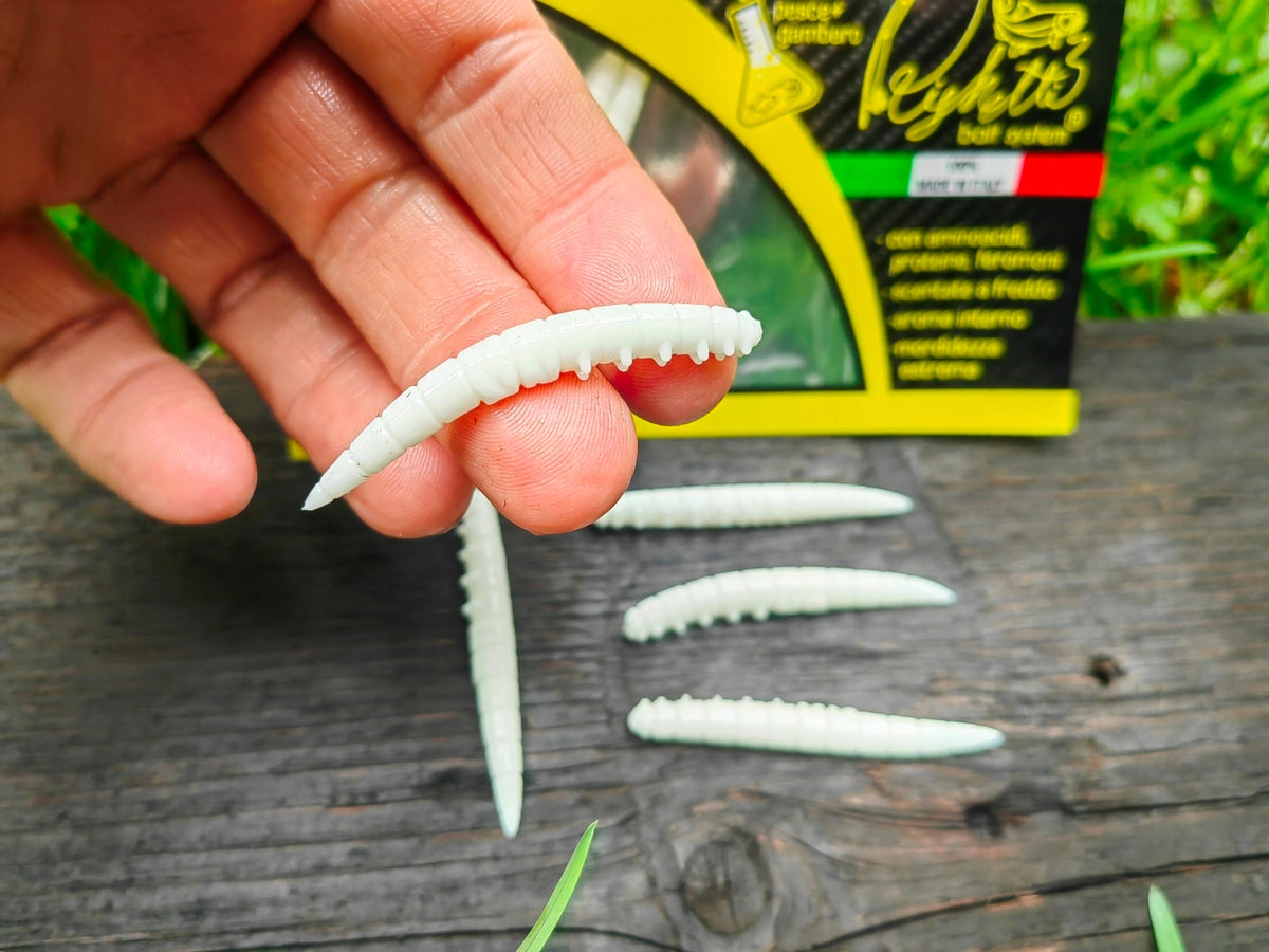 Larwa Kaiman 50 mm Righetti Bait System, kolor BIANCO — #KMB1, zdjęcie 2