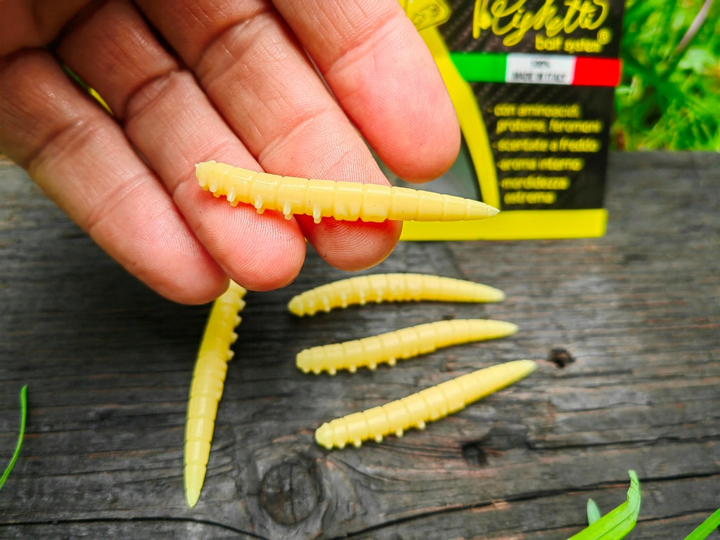 Larwa Kaiman 50 mm Righetti Bait System, kolor LARVA MIELE — #KMC1, zdjęcie 2