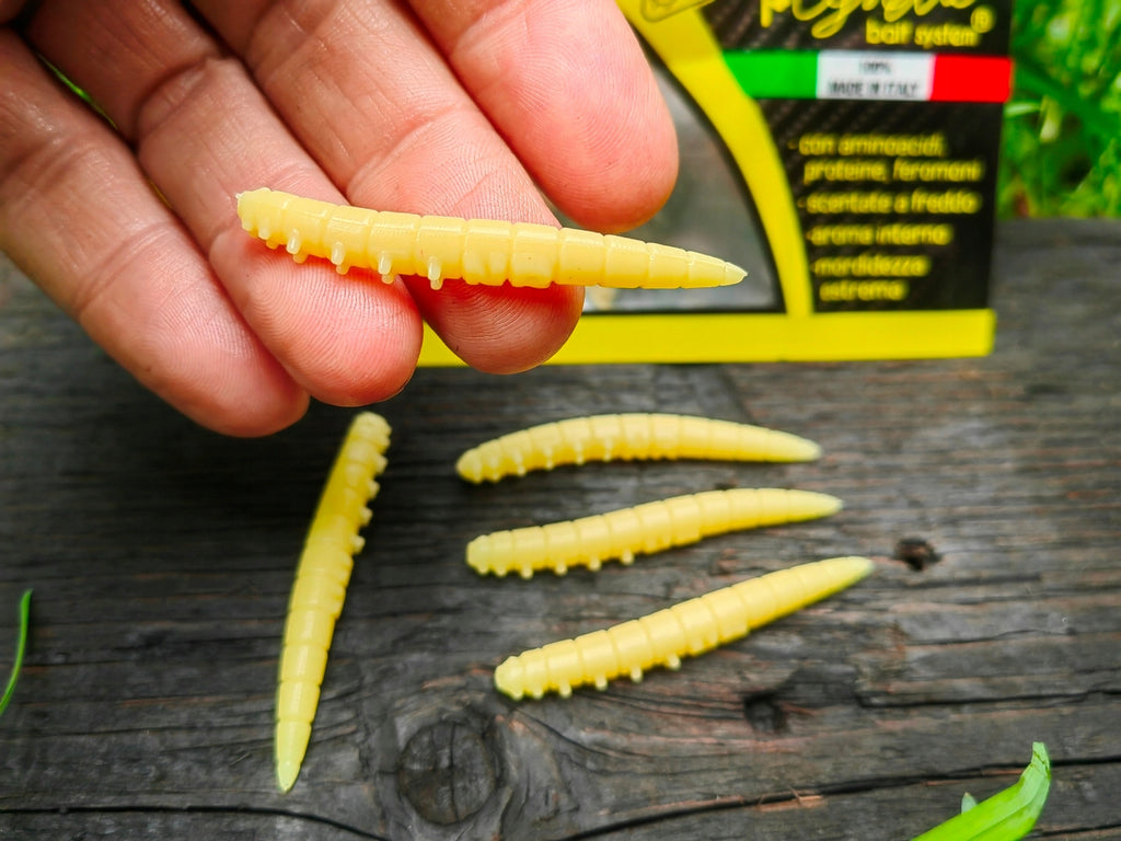 Larwa Kaiman 50 mm Righetti Bait System, kolor LARVA MIELE — #KMC1, zdjęcie 3