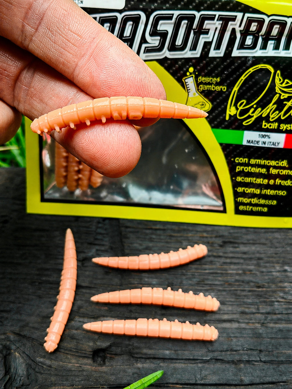 Larwa Kaiman 50 mm Righetti Bait System, kolor CANNELLA — #KMM3, zdjęcie 1