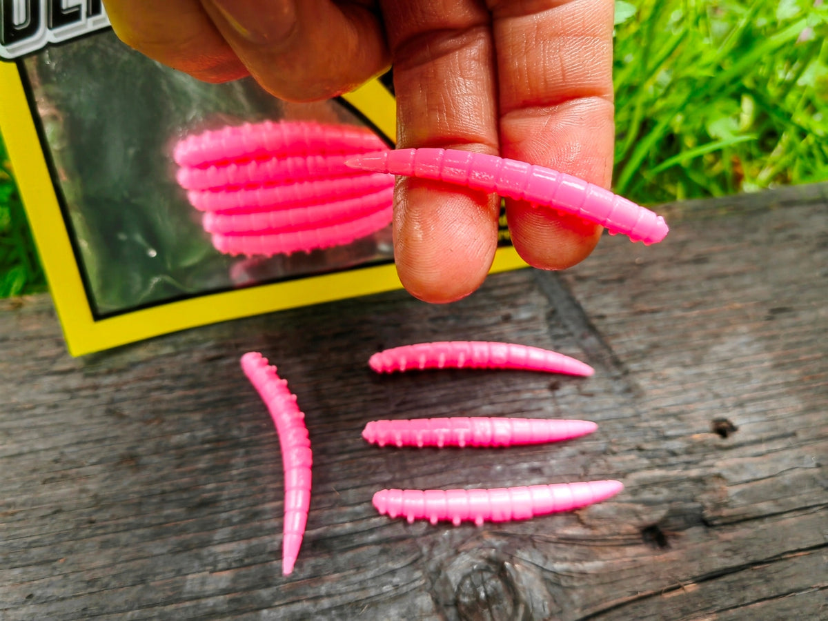 Larwa Kaiman 50 mm Righetti Bait System, kolor BUBBLE GUM — #KMR1, zdjęcie 2