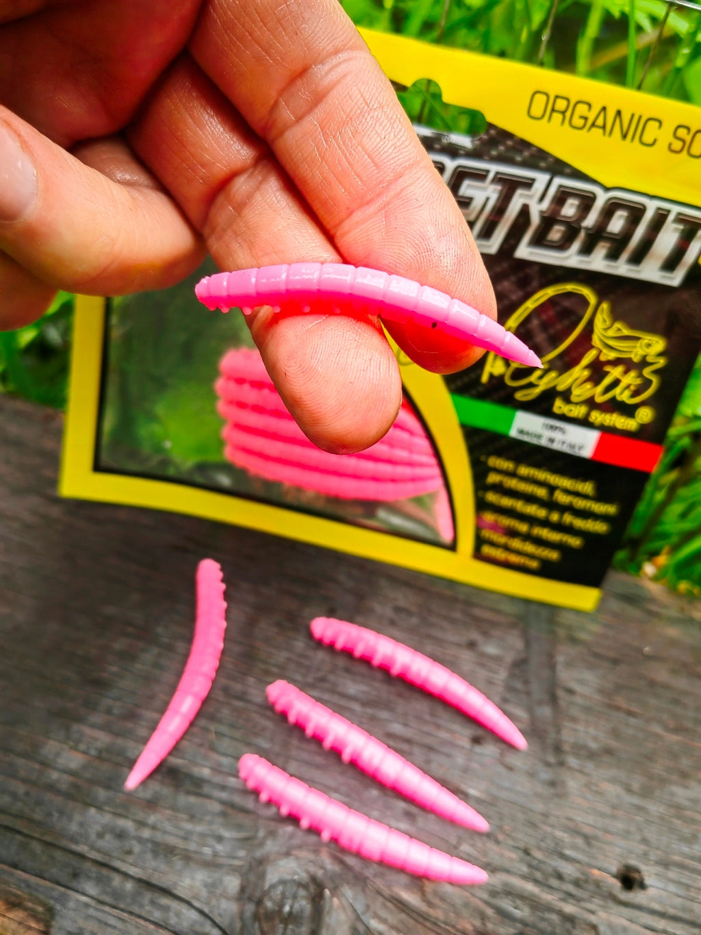 Larwa Kaiman 50 mm Righetti Bait System, kolor BUBBLE GUM — #KMR1, zdjęcie 3