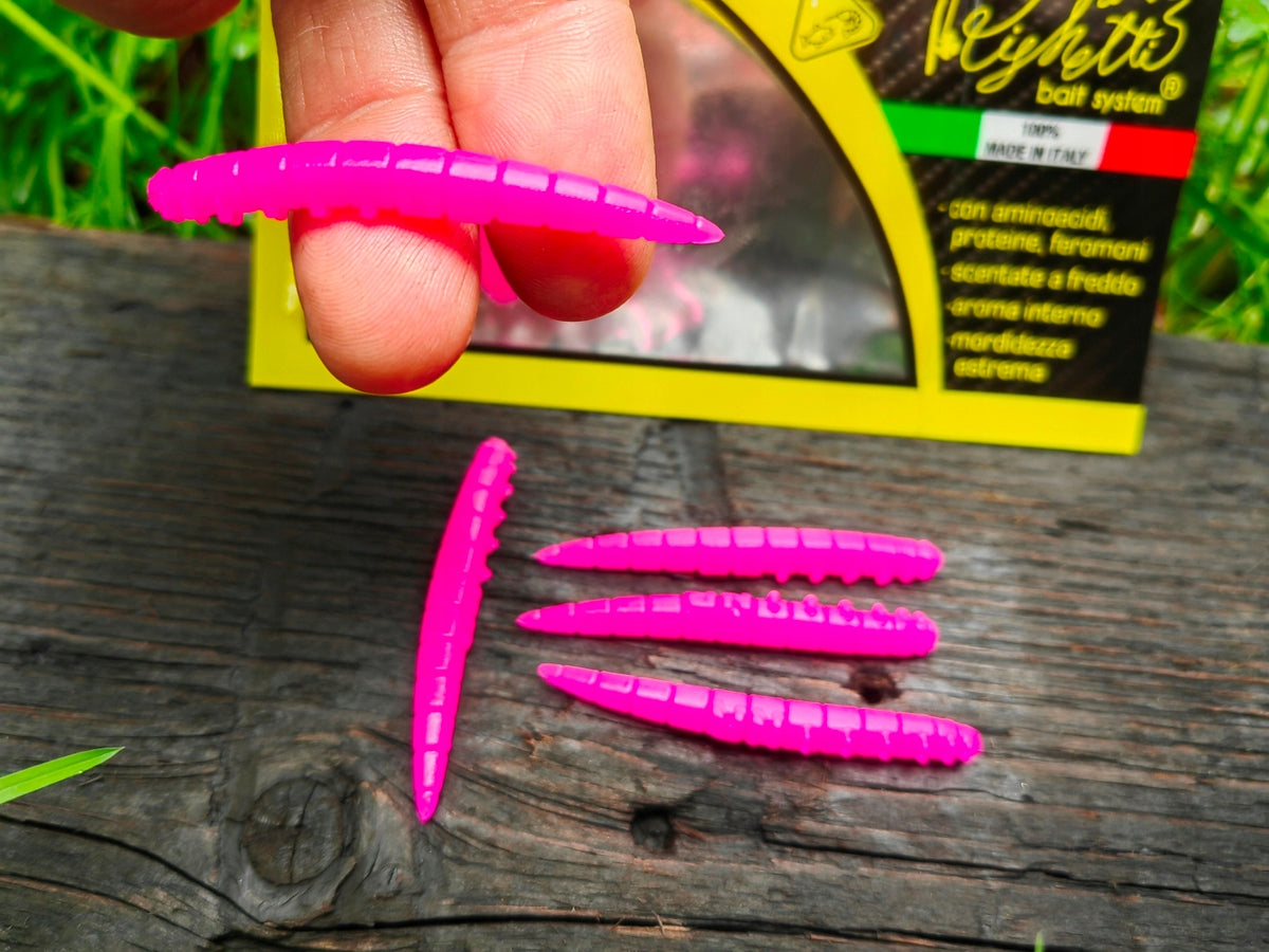 Larwa Kaiman 50 mm Righetti Bait System, kolor FUXIA — #KMR3, zdjęcie 3