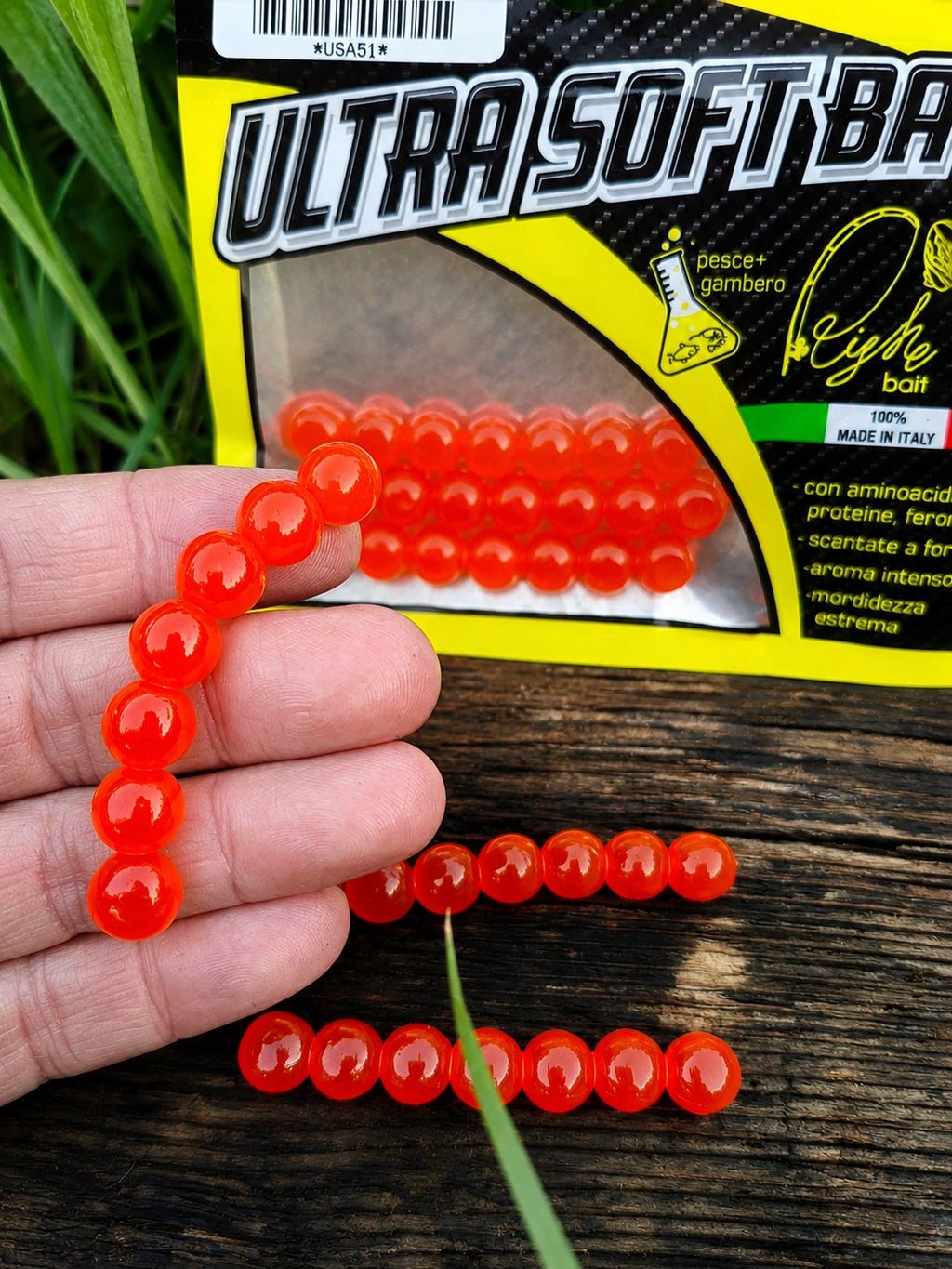 Imitacja ikry 10 mm Righetti Bait System, kolor ARANCIO SCURO — #USA51, zdjęcie 3