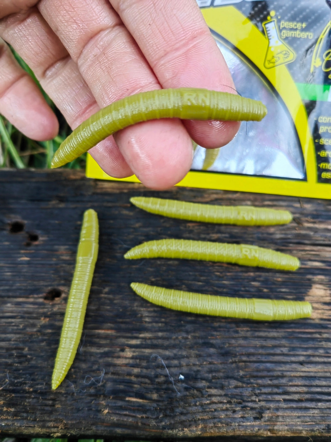 Verme Piatto 6,5 cm Righetti Bait System, kolor VERDE OLIVA — #VPVO, zdjęcie 1