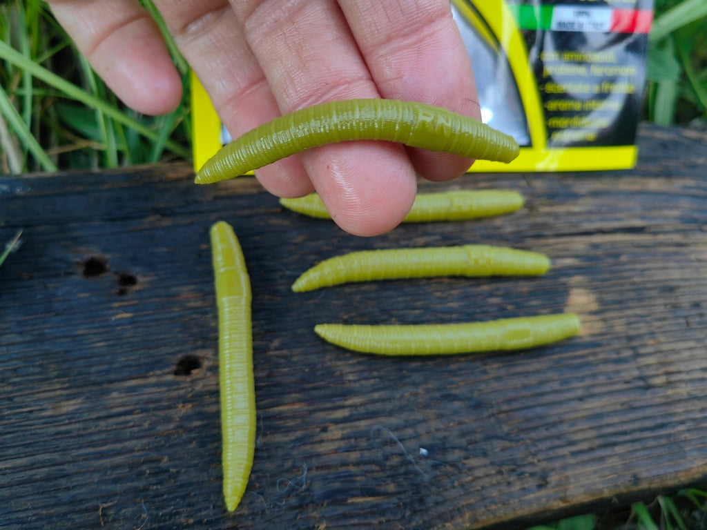 Verme Piatto 6,5 cm Righetti Bait System, kolor VERDE OLIVA — #VPVO, zdjęcie 2