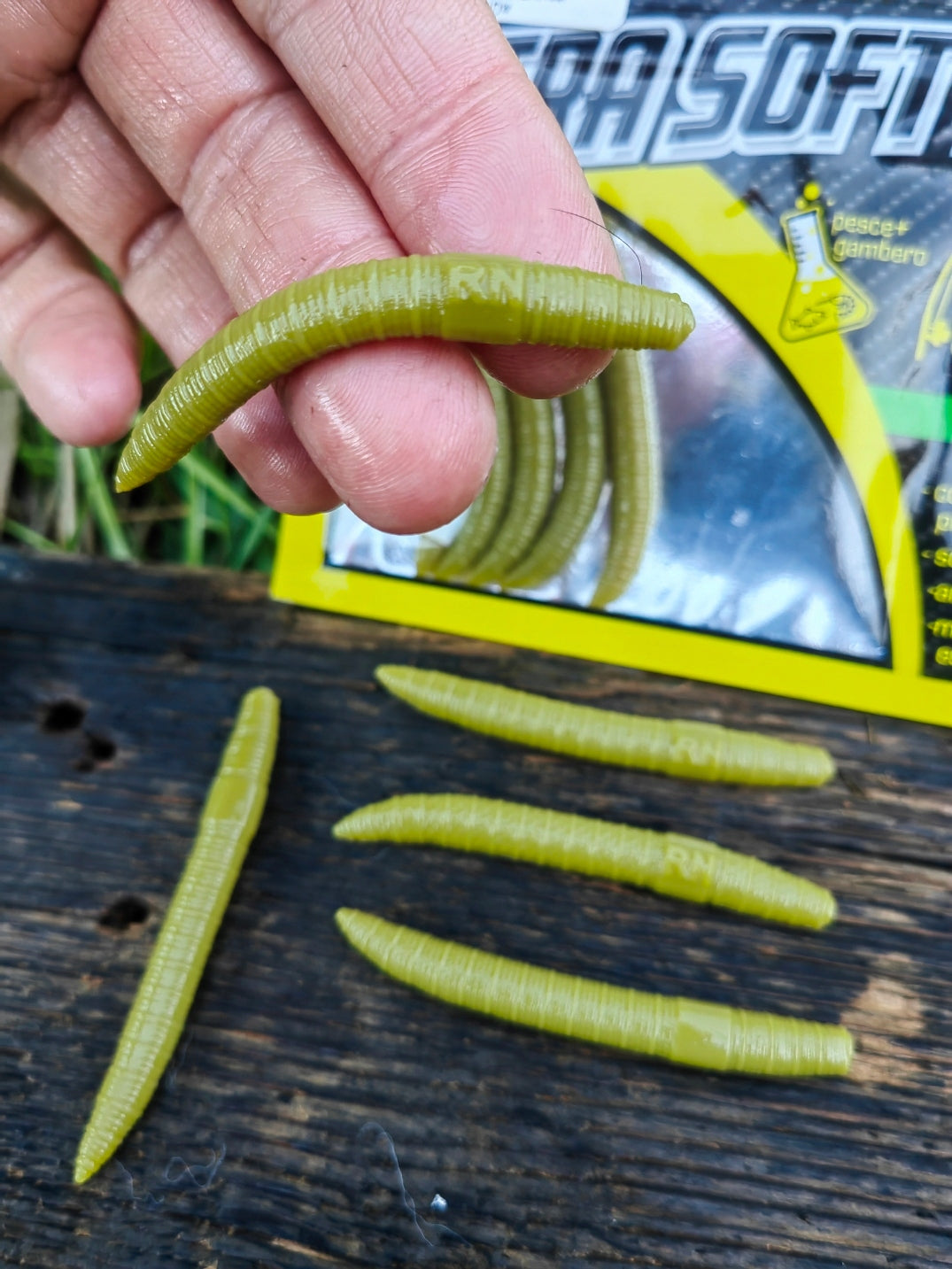Verme Piatto 6,5 cm Righetti Bait System, kolor VERDE OLIVA — #VPVO, zdjęcie 3