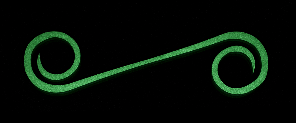 Fish Arrow LumiNova — spódniczki i ogonki — Curly Slim — 3 szt./op. / LumiNova Glow