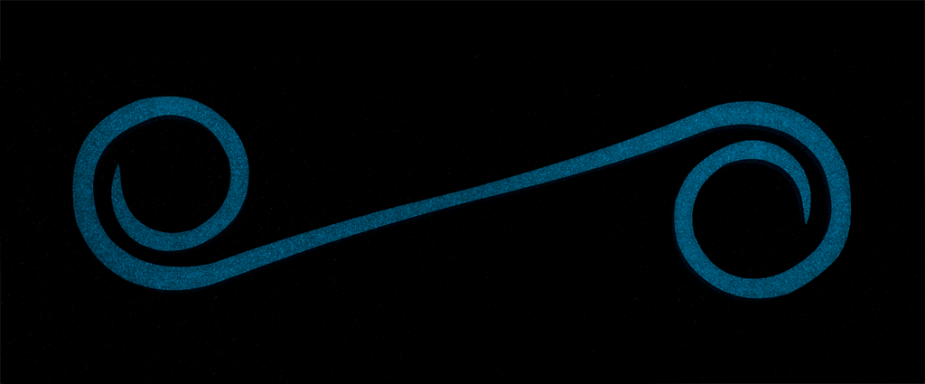 Fish Arrow LumiNova — spódniczki i ogonki — Curly Slim — 3 szt./op. / Blue LumiNova