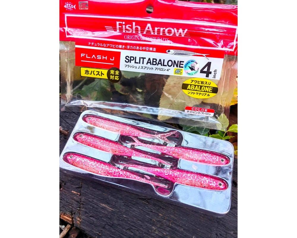 Fish Arrow Flash-J Split Abalone 4″ AB06 — opakowanie i oznaczenie koloru, zdjęcie Rybomania.pl
