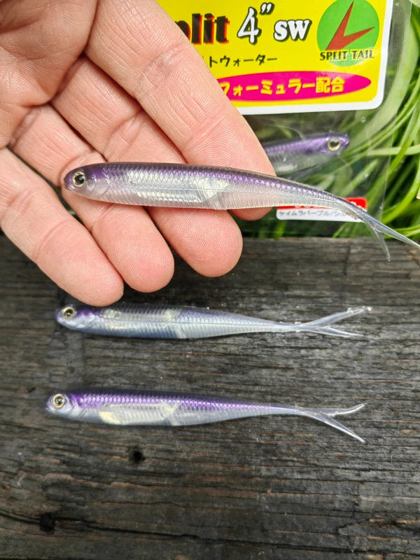 Flash-J Split SW 4" KEIMURA PURPLE/SILVER #122 — zdjęcie Rybomania