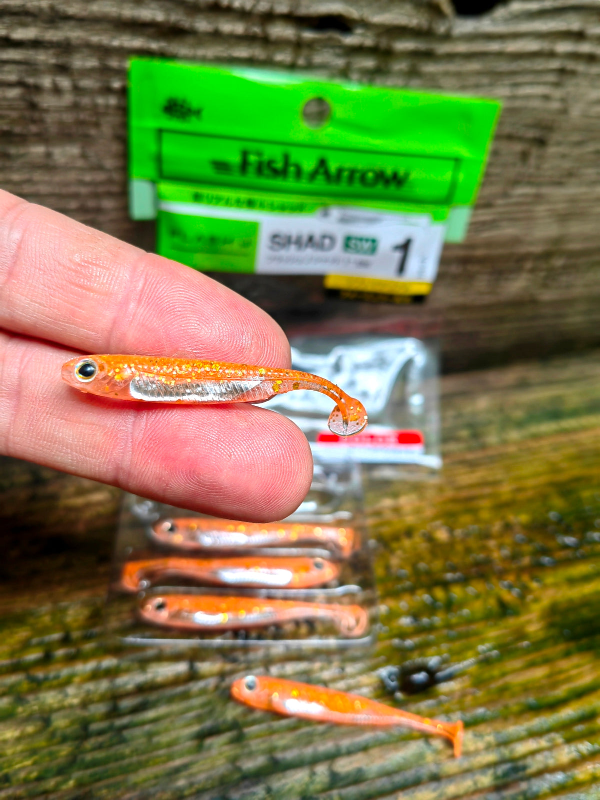 Flash-J Shad SW 1" GLOW ORANGE/SILVER #121 — zdjęcie Rybomania