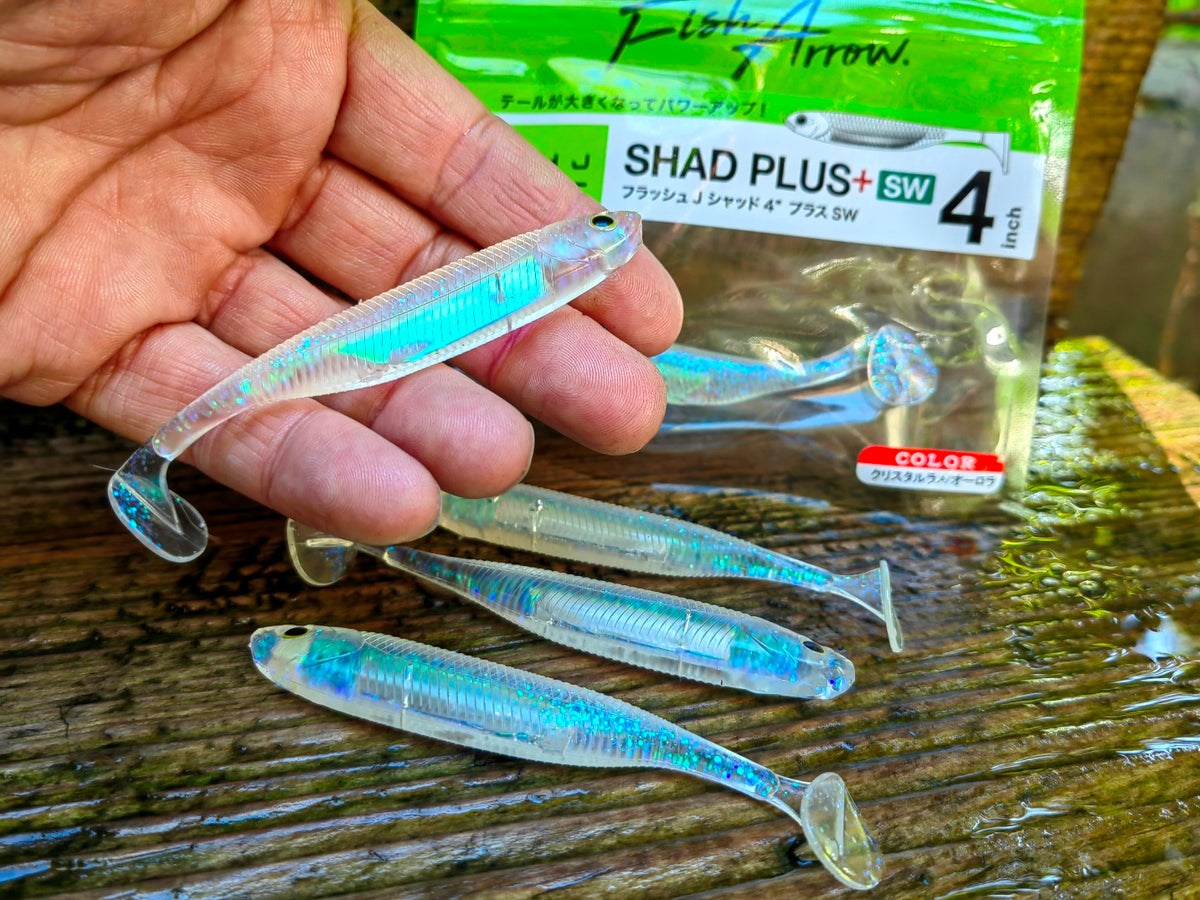 Kopyto Flash-J Shad 4" PLUS SW Crystal Lame / Aurora #142 — zdjęcie Rybomania