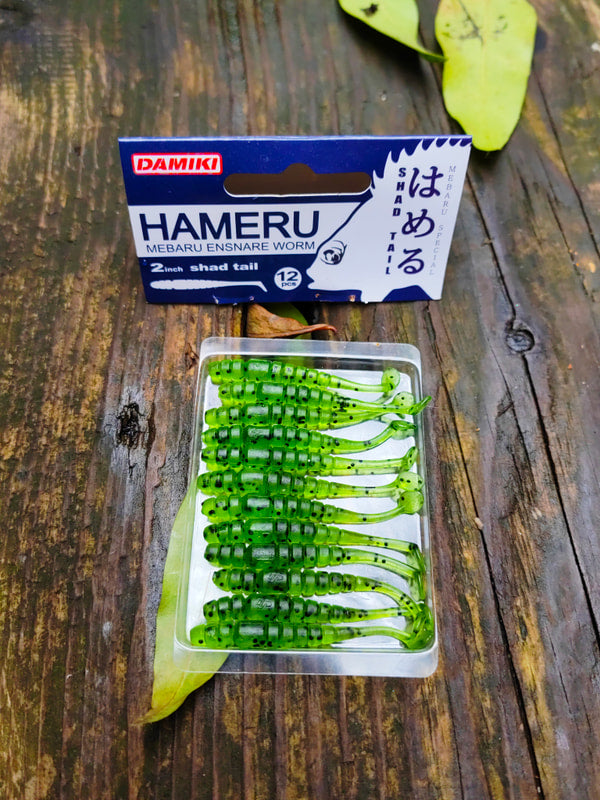 Damiki Hameru Worm A (ST) 2″ — 304 Watermelon Black · 12 szt. — zdjęcie Rybomania
