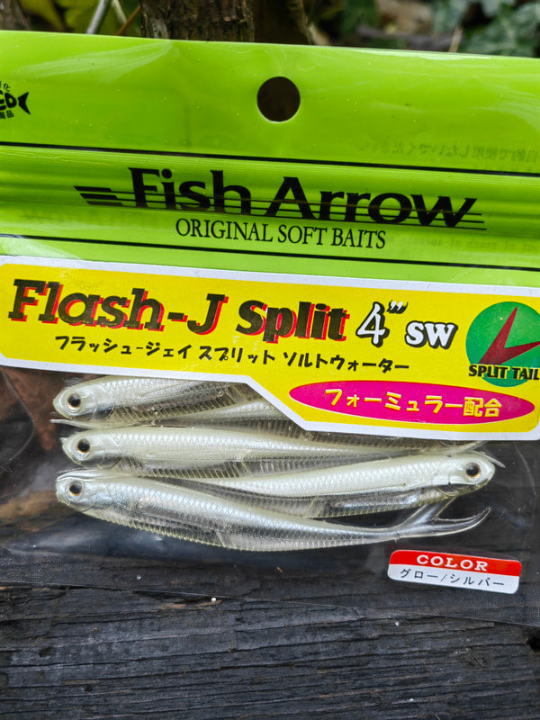 Fish Arrow Flash-J Split 4″ SW — 109 Glow/Silver — zdjęcie Rybomania