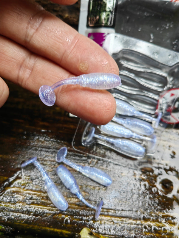TICT Bomb Shad 1,5″ — 23 Silver Powder Shirasu UV — zdjęcie Rybomania