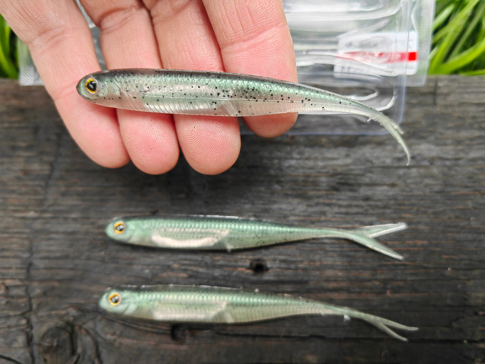 Fish Arrow Flash-J Split 4″ — 03 Neon Green/Silver — zdjęcie Rybomania
