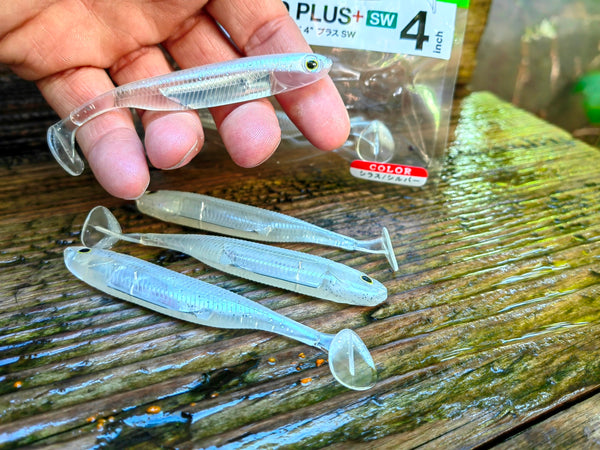 Kopyto Flash-J Shad 4" PLUS SW SHIRASU/SILVER #100