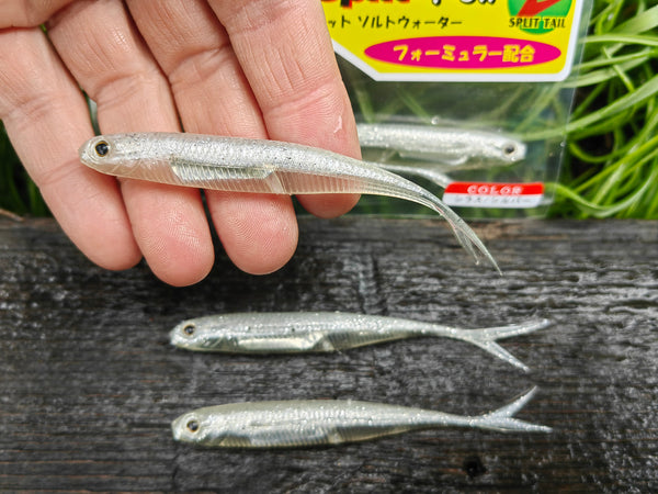 Fish Arrow Flash-J Split 4″ SW — 100 Shirasu/Silver