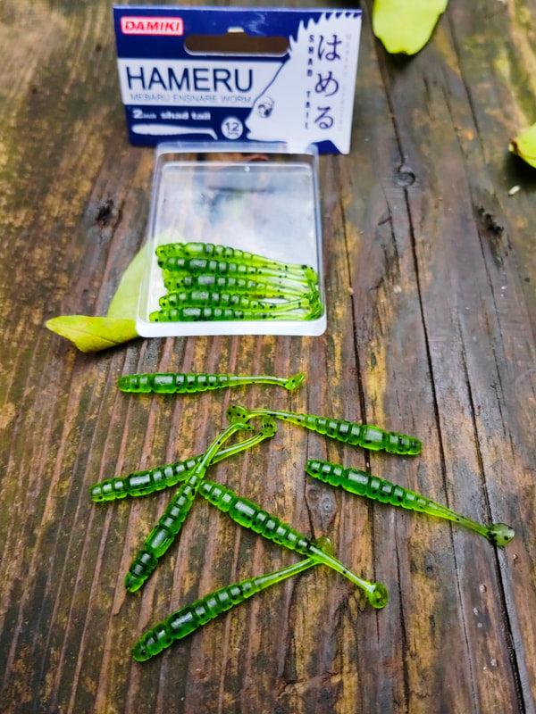 Damiki Hameru Worm A (ST) 2″ — 304 Watermelon Black · 12 szt. — zdjęcie Rybomania