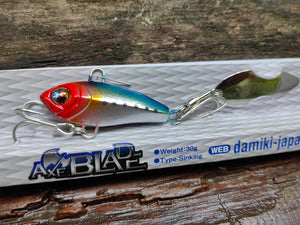 Damiki AxeBlade 30 g — Czerwona głowa, niebieski grzbiet