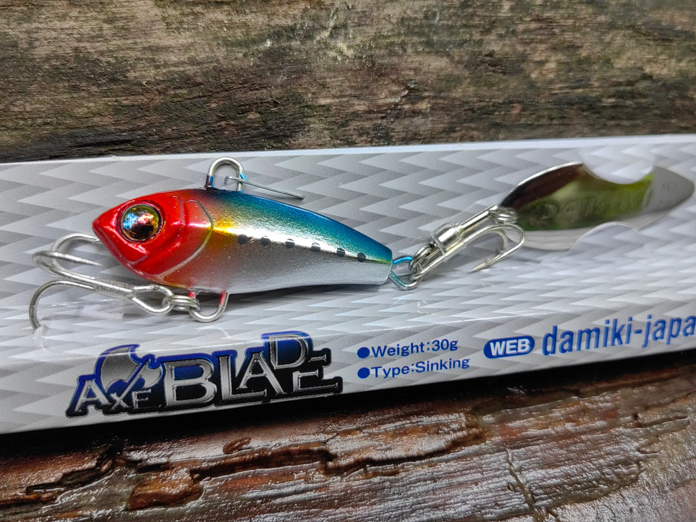 Damiki AxeBlade 30 g — Czerwona głowa, niebieski grzbiet — zdjęcie Rybomania