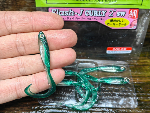 Flash-J Curly 2" SW KABURA GREEN/SILVER #139