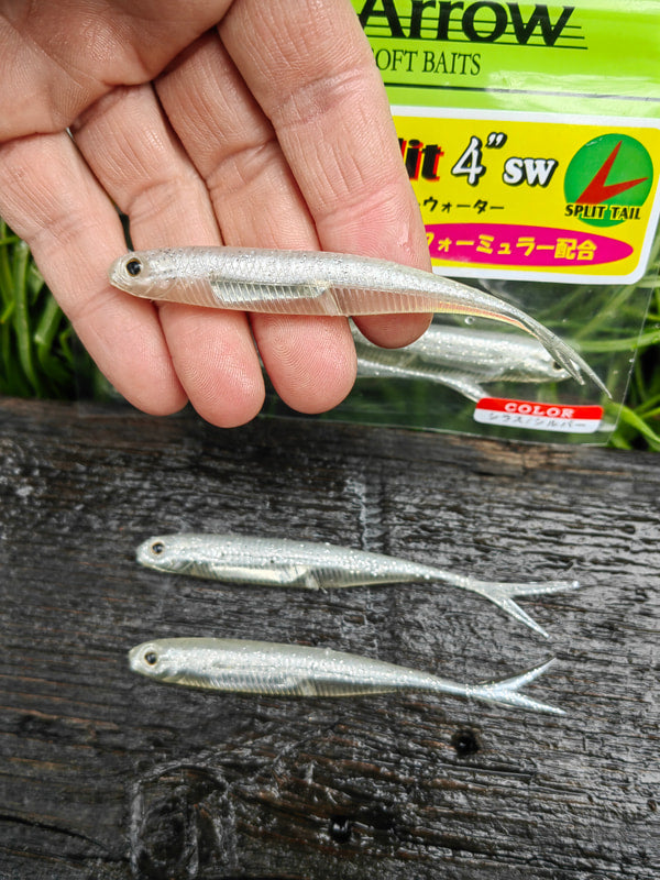 Fish Arrow Flash-J Split 4″ SW — 100 Shirasu/Silver — zdjęcie Rybomania