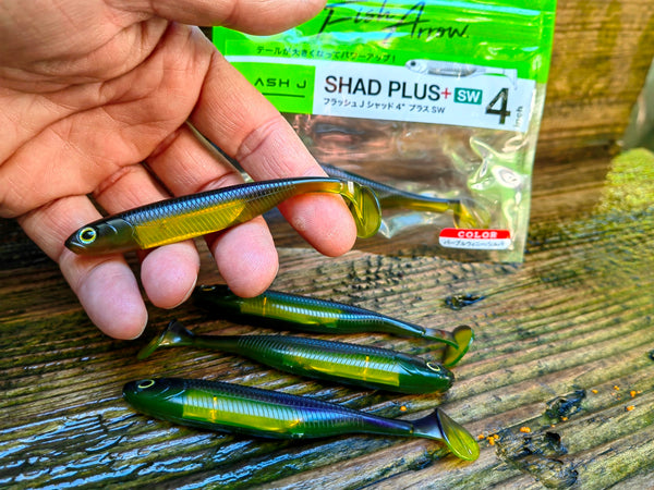 Kopyto Flash-J Shad 4" PLUS SW Purple Weenie / Silver #115