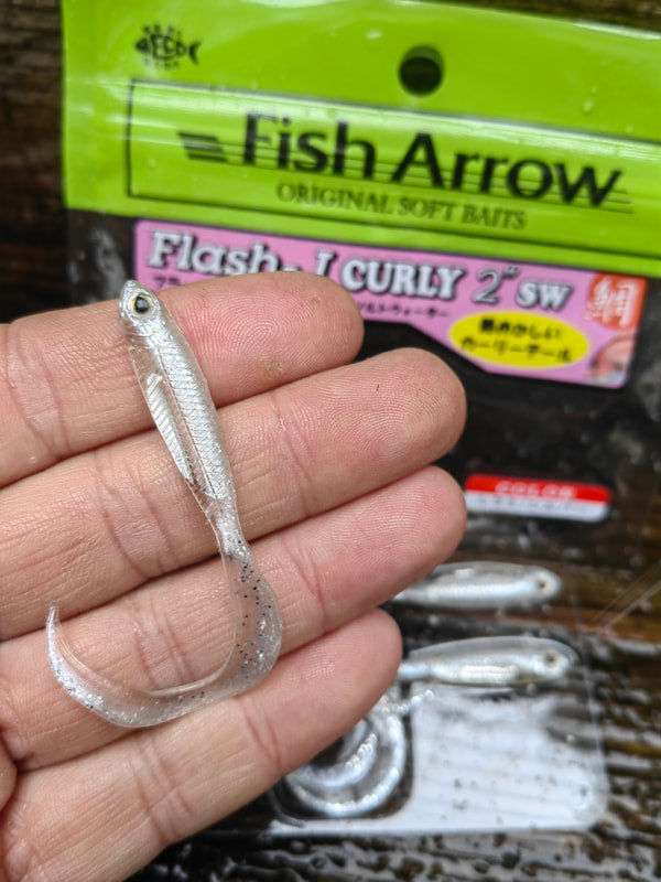 Flash-J Curly 2" SW SHIRASU/SILVER #100 — zdjęcie Rybomania