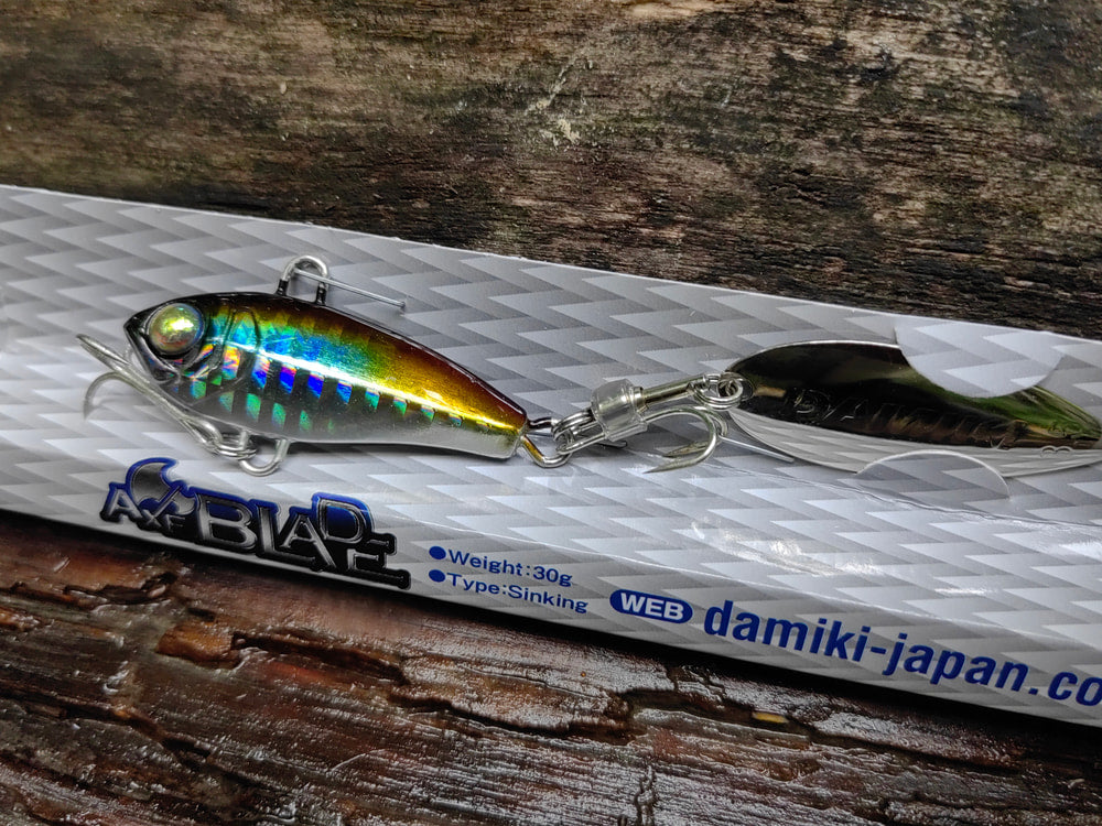 Damiki AxeBlade 30 g — Zielony grzbiet, złoty bok — zdjęcie Rybomania