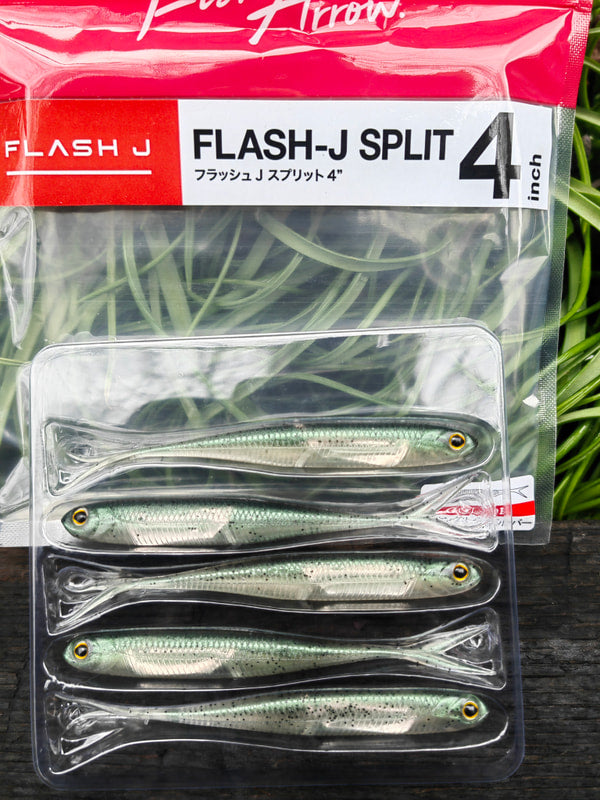 Fish Arrow Flash-J Split 4″ — 03 Neon Green/Silver — zdjęcie Rybomania