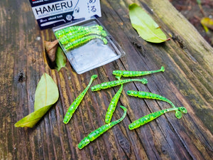Damiki Hameru Worm A (ST) 2″ — 012 Chartreuse/Silver · 12 szt.