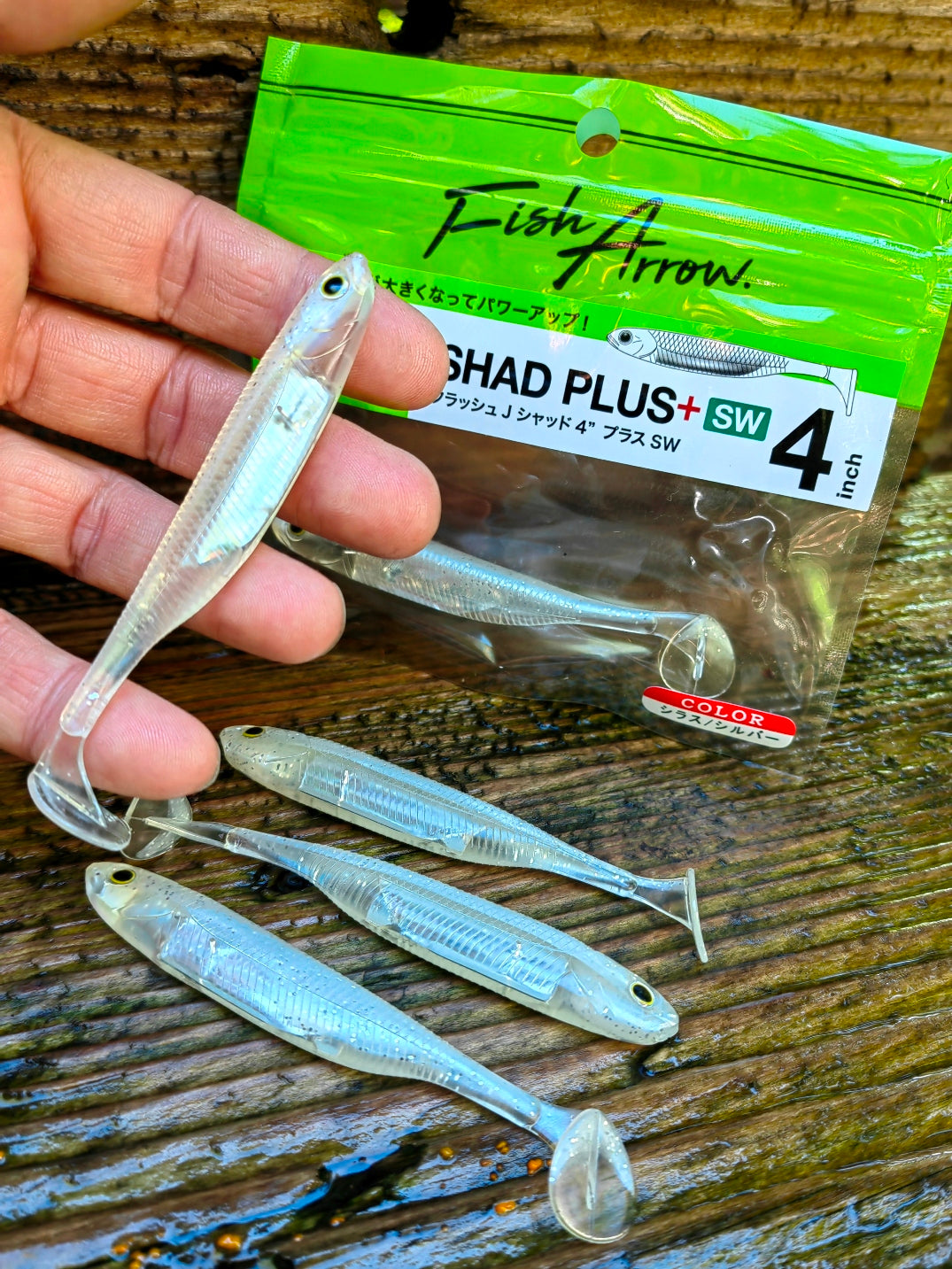 Kopyto Flash-J Shad 4" PLUS SW SHIRASU/SILVER #100 — zdjęcie Rybomania