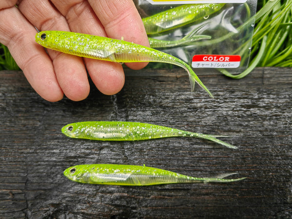 Fish Arrow Flash-J Split 4″ SW — 102 Chart/Silver