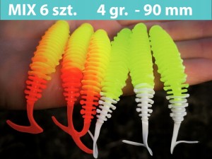 MIX 6 szt. Twister - 9 cm killer na Okonie!