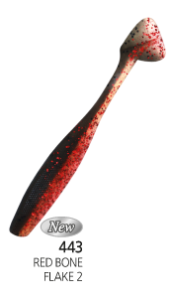 JUMBLE SHAD 4"  443 RED BONE FLAKE 2