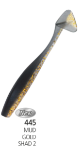 JUMBLE SHAD 4" 445 MUD GOLD SHAD 2