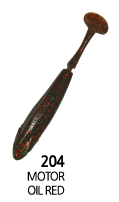 Edge Shad 4"  204 MOTOR OIL RED