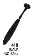 Edge Shad  5" 418 BLACK RED FLAKE